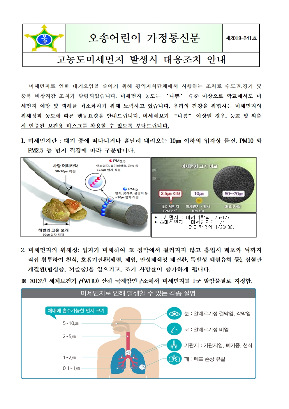 제2019-241호 미세먼지 발생시 대응방법 안내문001