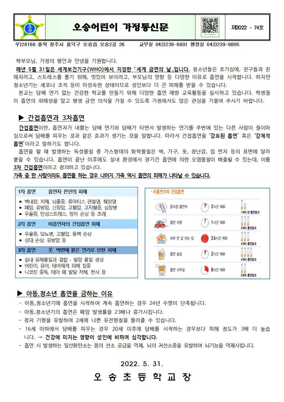 2022. 흡연예방 학부모교육 안내장001